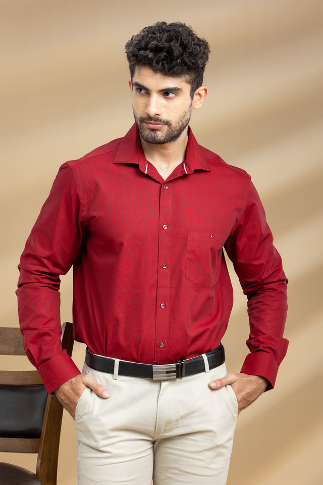 Blood Red Classic Solid Shirt